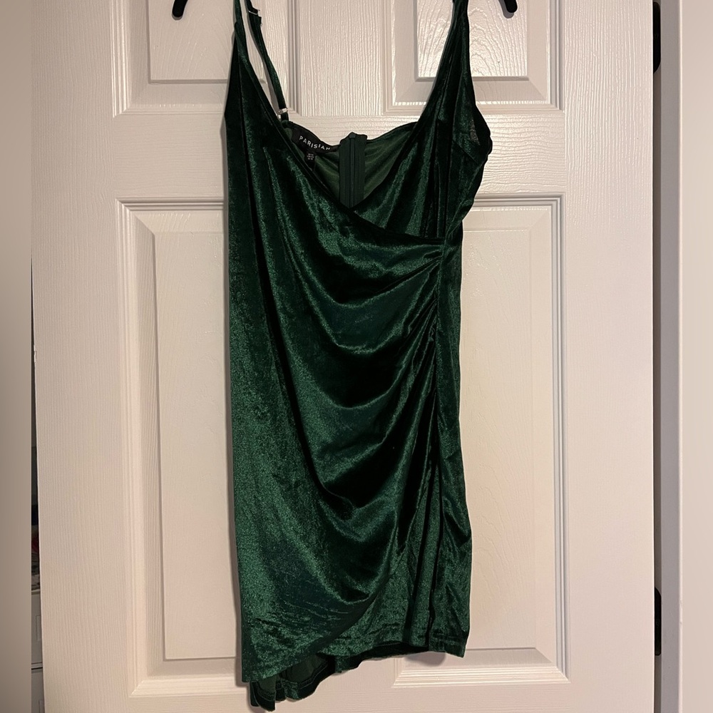 Parisian Works Emerald Velvet Dress